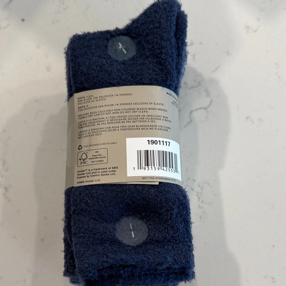 Hunter Navy and Red Striped Socks shoe sz 4-10